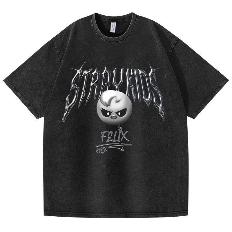 Evil SKZOO Washed Cotton T-Shirt - Stray Kids merch