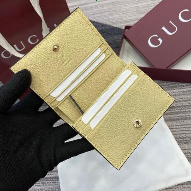 Gucci GG Marmont Card Wallet — GG Supreme Canvas & Cream