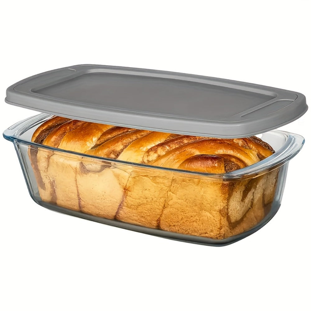 Baking Dish with Handles and Silicone Brush for Baking Bread Cakes