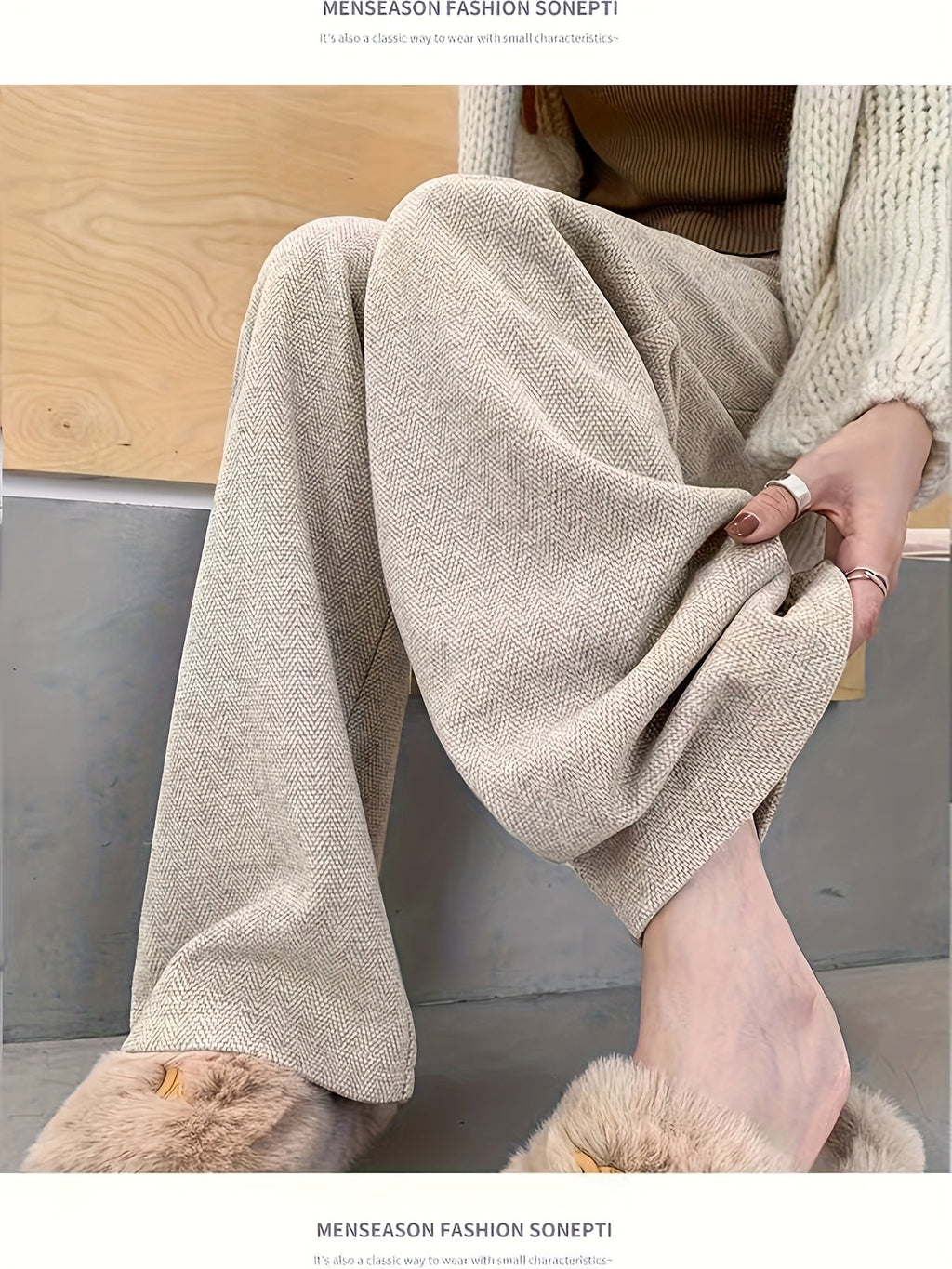 Estella | High-Waist-Hose mit weitem Bein