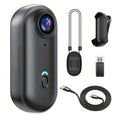 Thumb Size 1080P Body Camera Wearable Clip-On Sports Cam, 1.25oz Magnetic Mount, 150-Min Battery