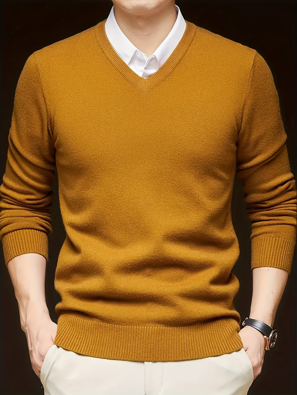 Nigel | Eleganter V-Ausschnitt-Pullover