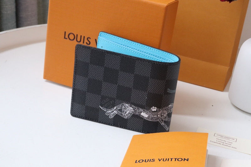 Louis Vuitton Multiple Wallet – Damier Graphite Cities Map Elephant Print