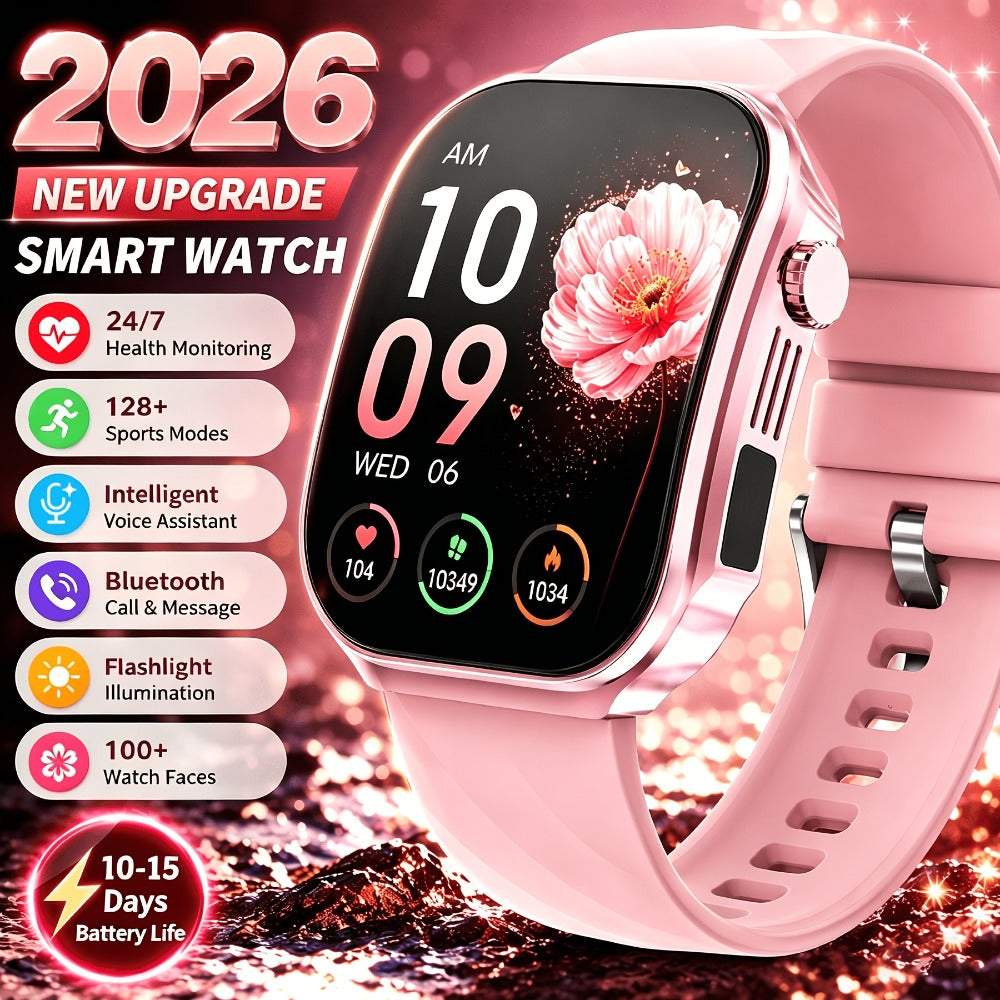 Smartwatch with 1.85-Inch Curved Touchscreen, Calling, Camera and Music Controls in Four Options