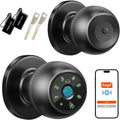 Smart Door Lock Tuya Five-Method Spherical Knob with Fingerprint App IC Card Password and Key