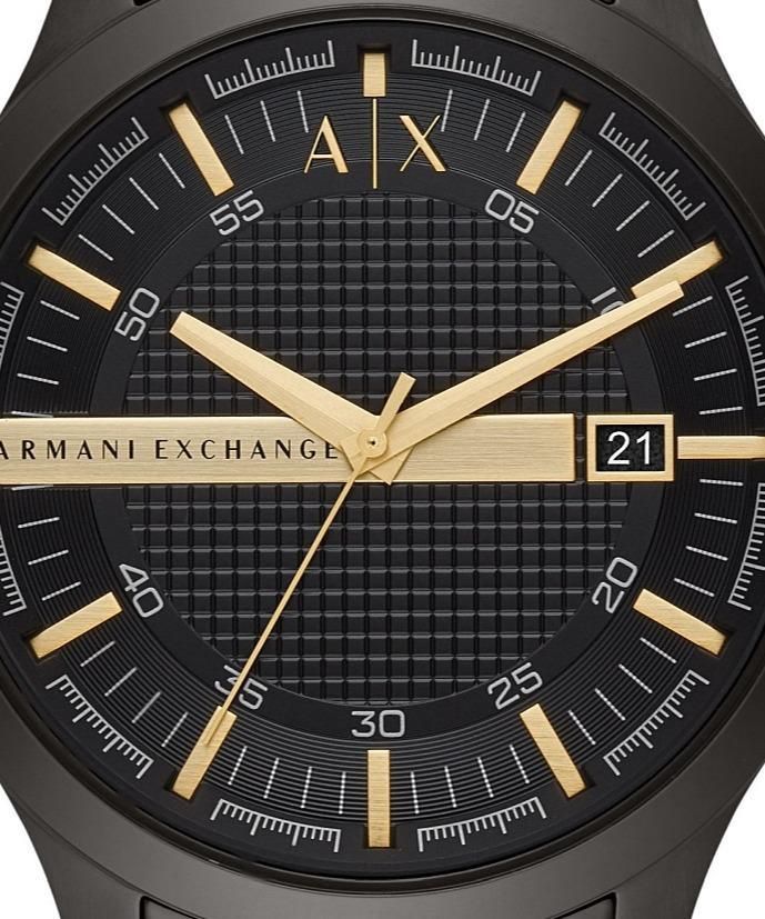 Armani Exchange Hampton AX2413 Herren-Chronograph – Schwarzes Zifferblatt mit schwarzem Edelstahlarmband