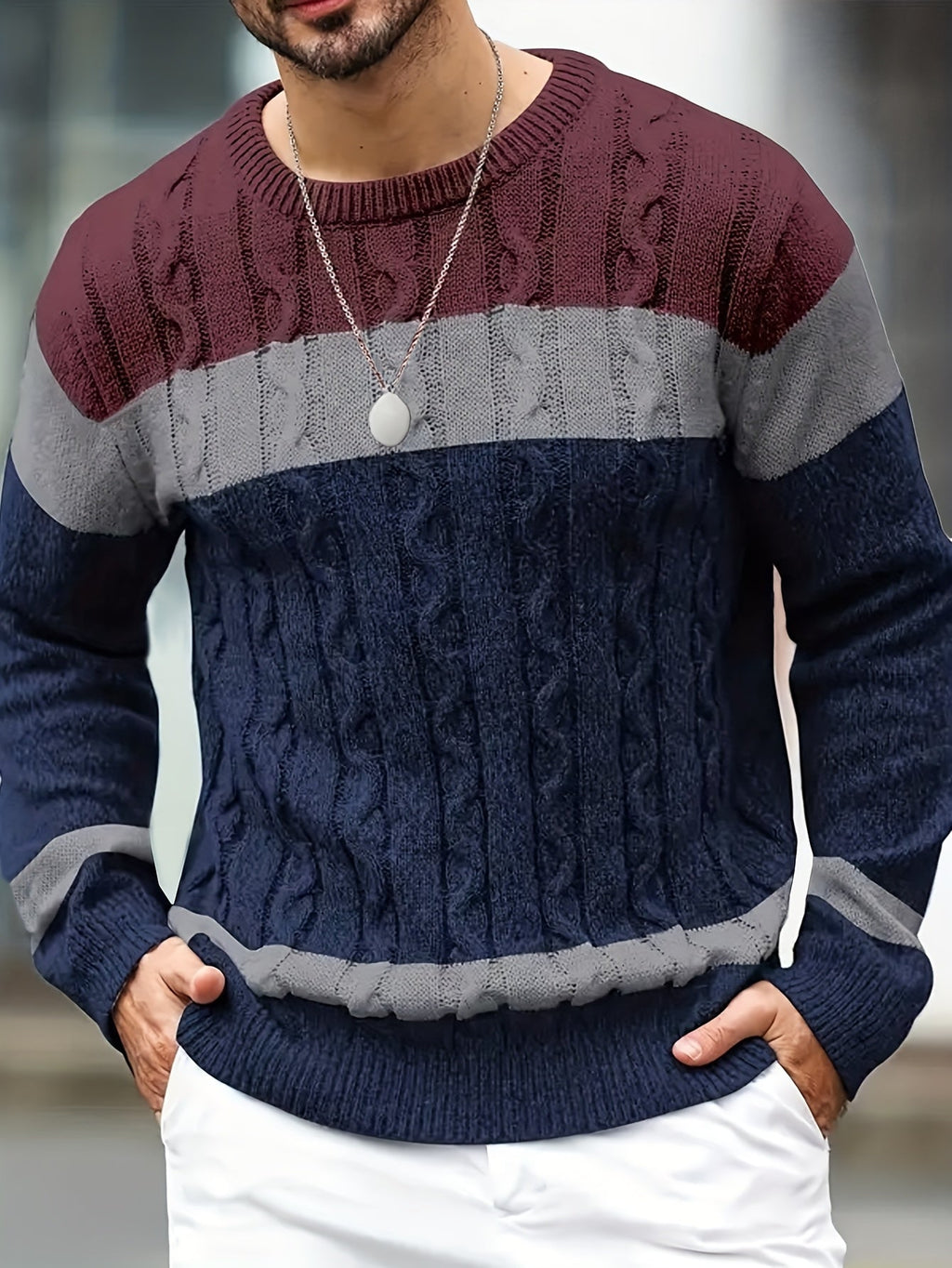 Bradley | Strukturierter Zopfmuster-Pullover