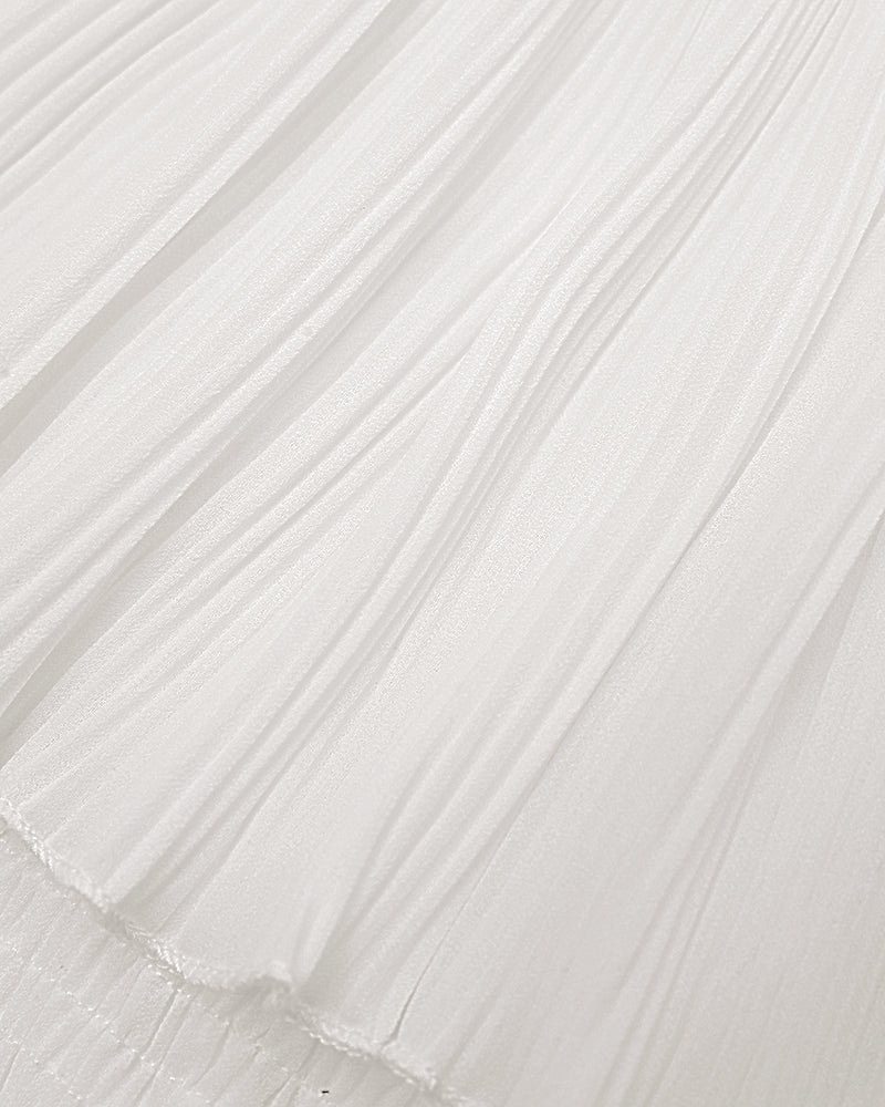 Layered Ruffle Shirred Slim Fit Strapless Dress Textured Maxi Party Dress
