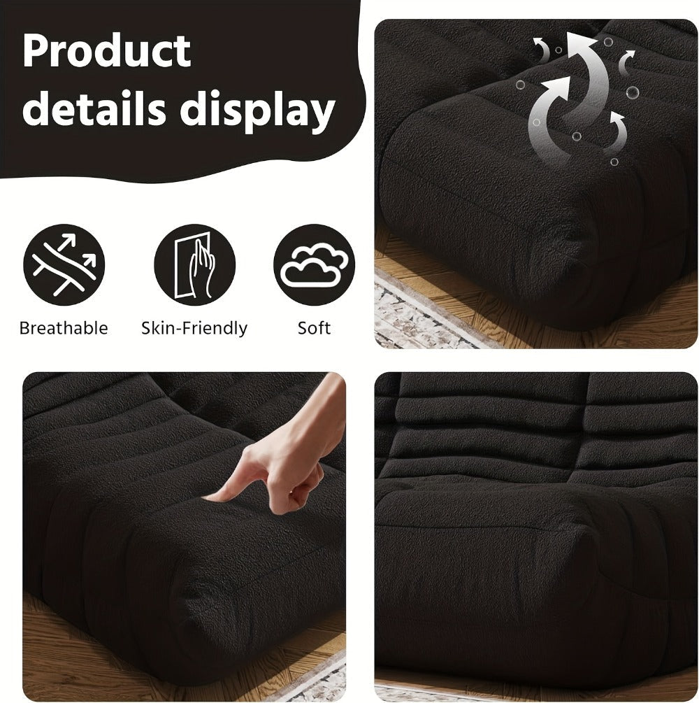 Bean Bag Chair, Soft Floor Lounger for Comfortable Everyday Seating
