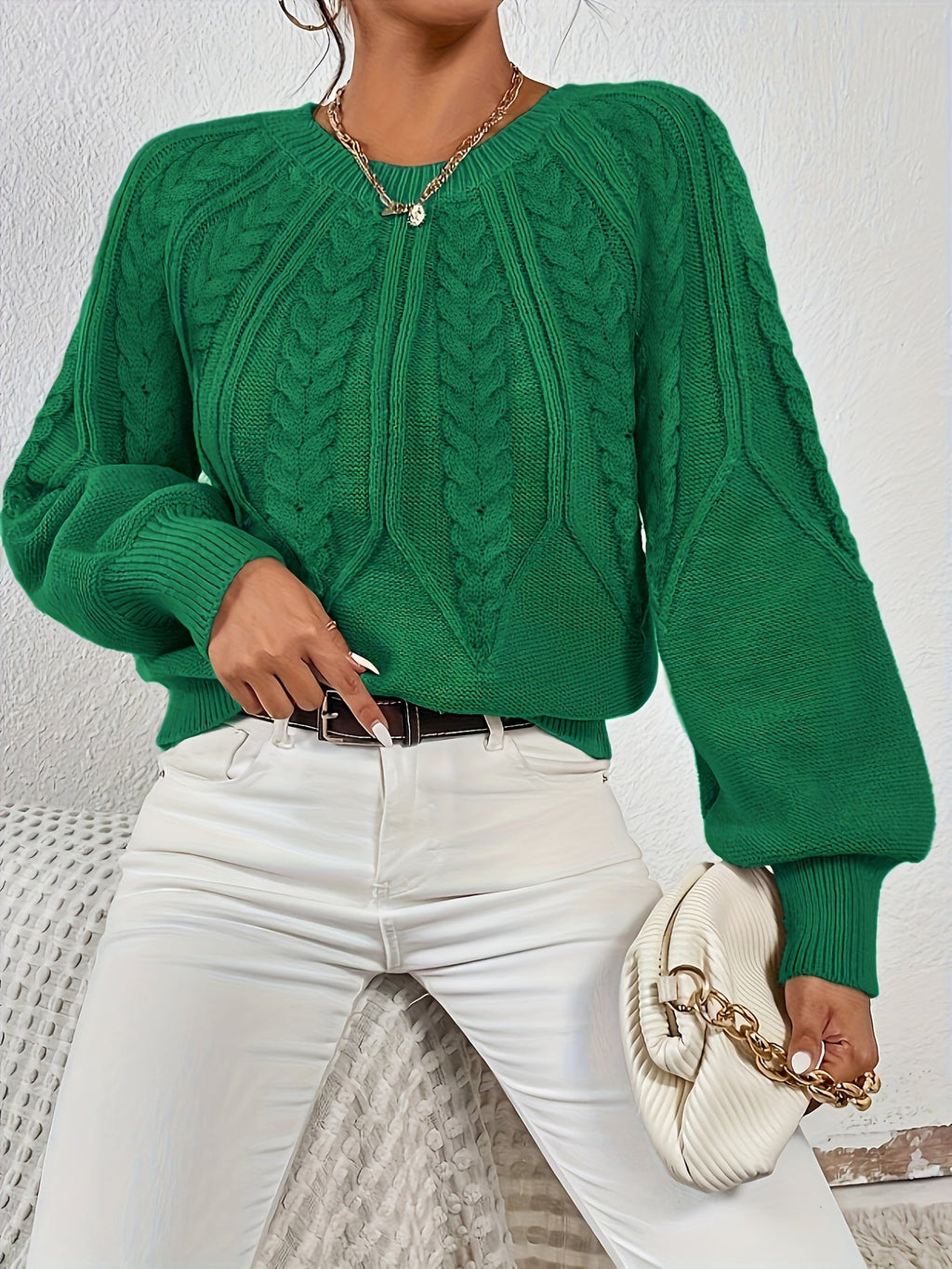 Ophelia | Entspannter Zopfmuster-Pullover
