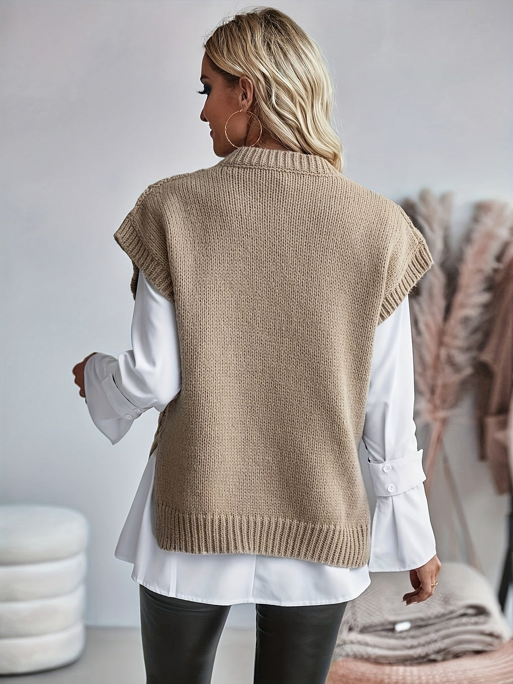 Colette | Ärmellose Zopfmuster-Weste