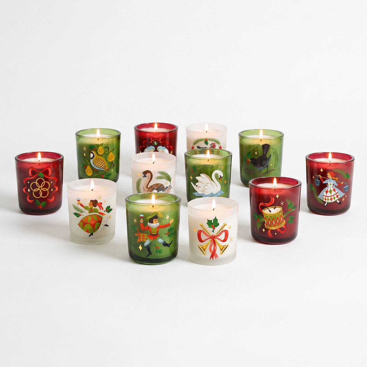 12 Days of Christmas - Candle Advent Calendar Gift Set