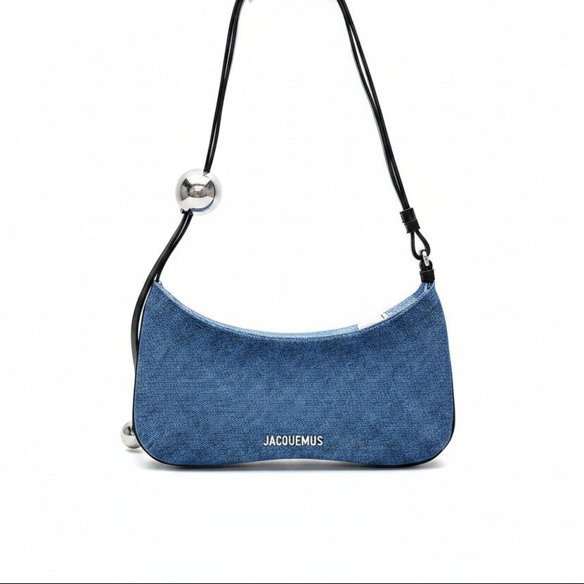 Jacquemus Denim Crescent Shoulder Bag