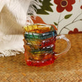 Stacked Books Shaped Glass Mug