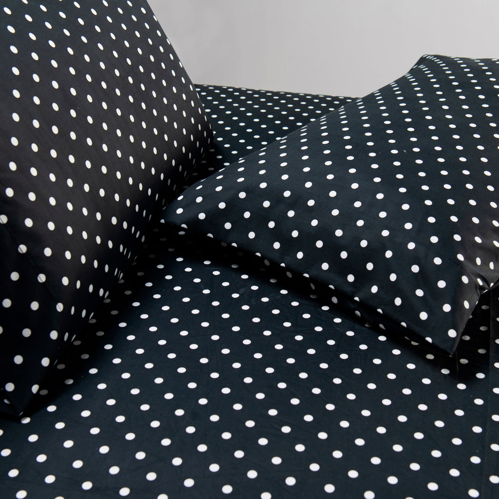 Elegant Comfort 6-Piece Polka Dot Printed Sheet Set - Soft as a Hotel Premium Quality