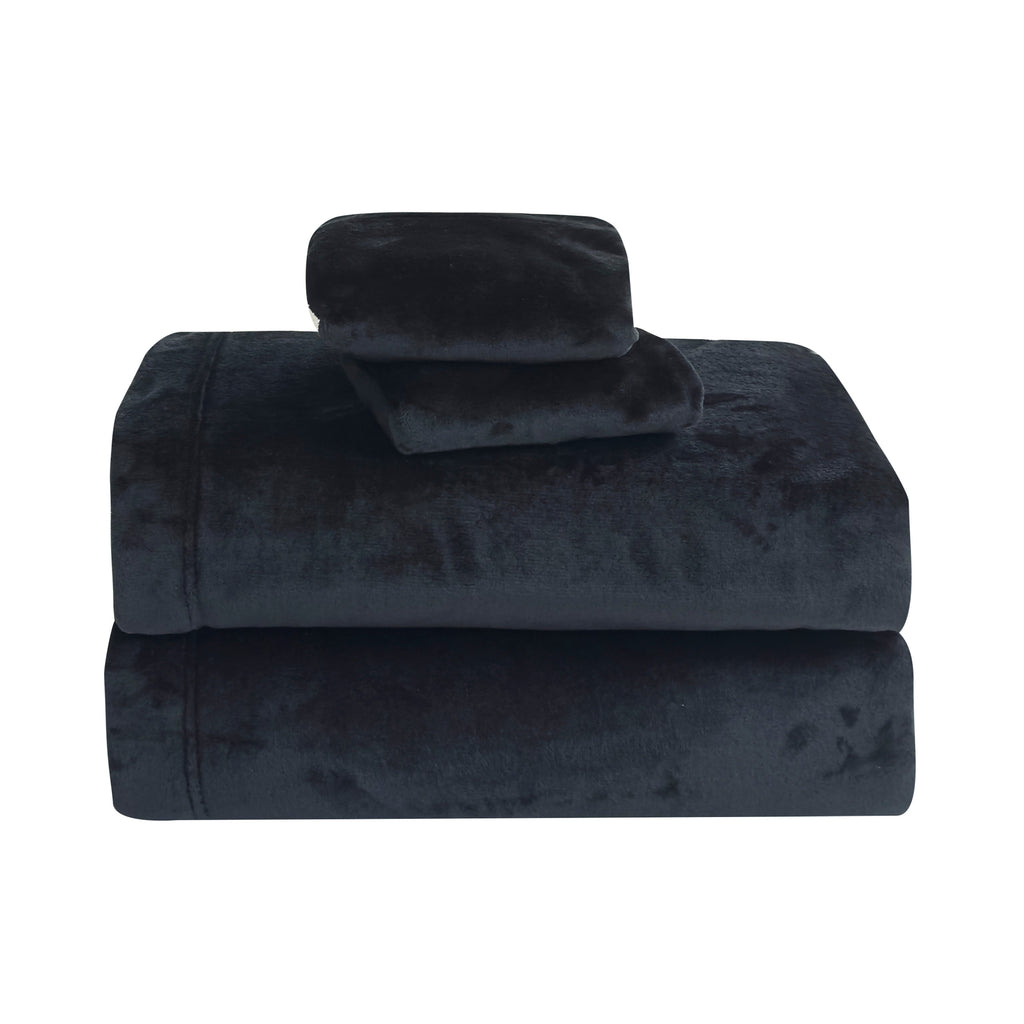 Elegant Comfort 4-Piece Velvet Plush Flannel Sheet Set
