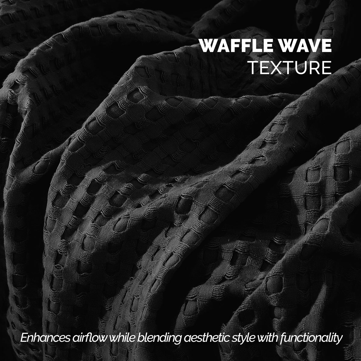 Elegant Comfort Cotton Waffle Blanket