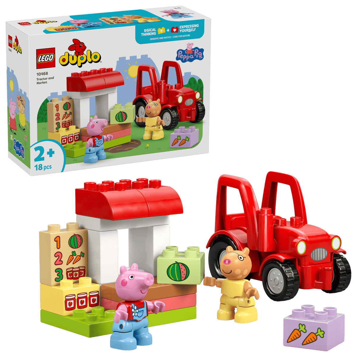 10468 Lego Duplo Tracteur et marché Peppa Pig