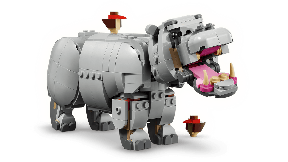 31171 LEGO Animaux sauvages : rhinocéros majestueux avec oiseaux