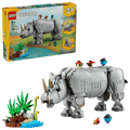 31171 LEGO Animaux sauvages : rhinocéros majestueux avec oiseaux