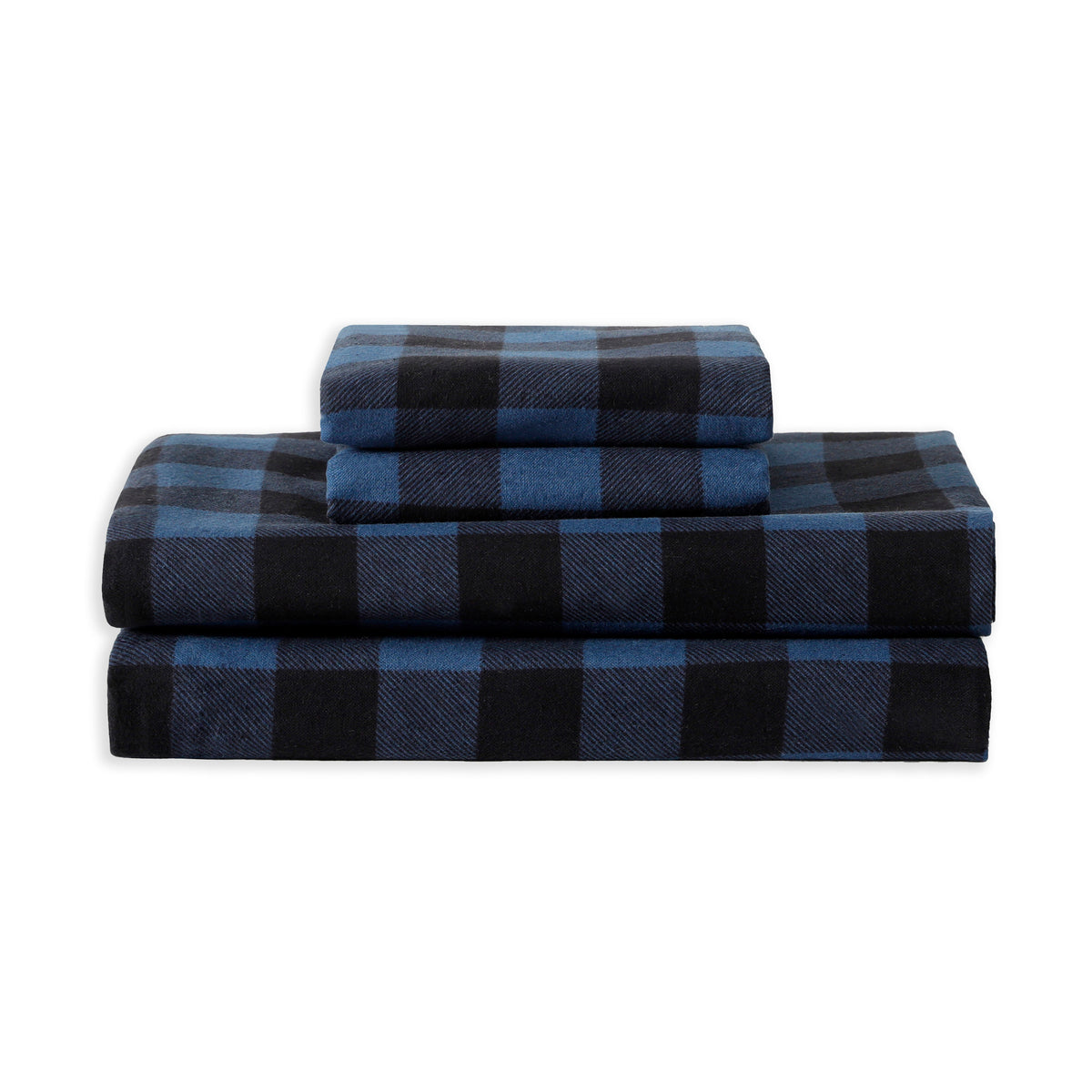 Elegant Comfort Buffalo Checkered Pattern - 100% Turkish Cotton Flannel, 4-Piece Flannel Sheet Set