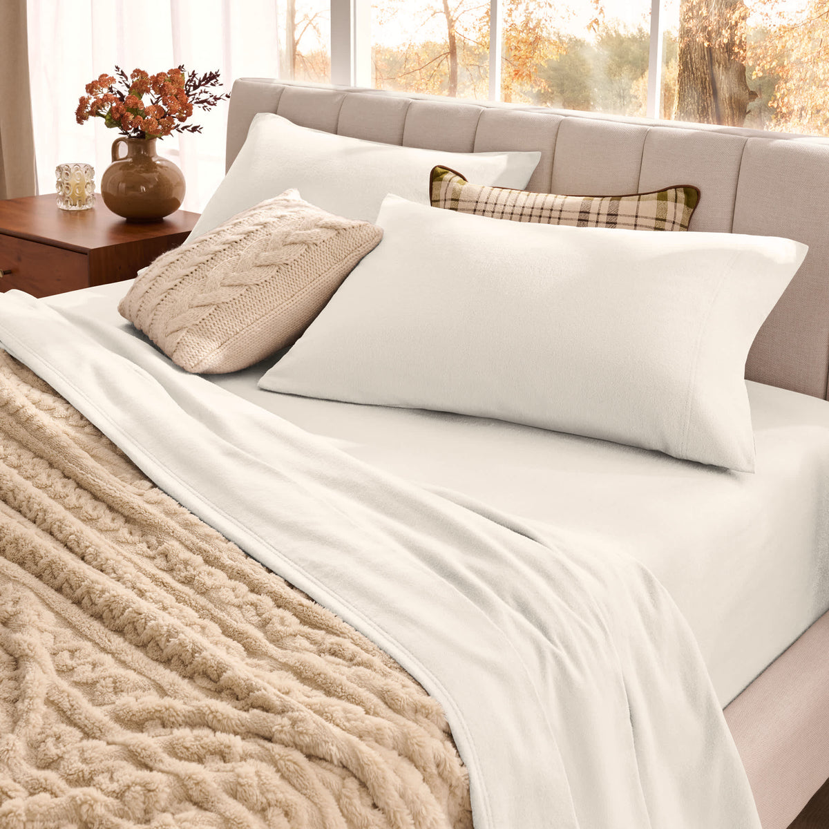 Bare Home Organic Cotton Flannel Sheet Set