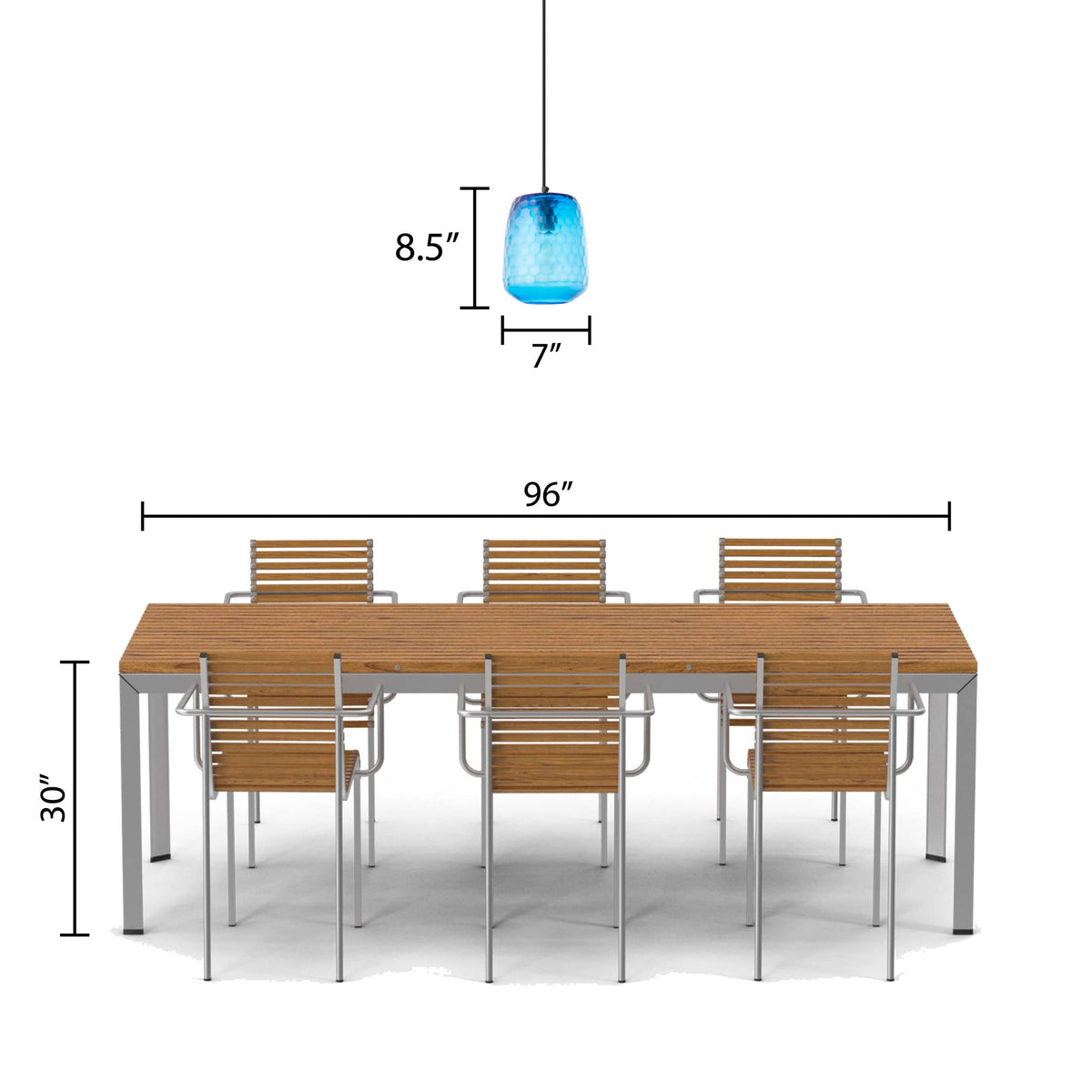 River of Goods Hanging Lamp - Blue & Black