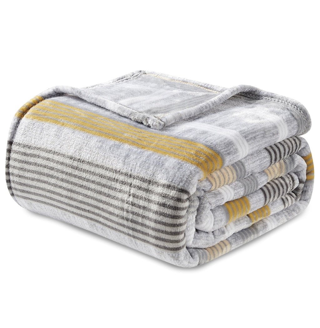 Elegant Comfort Printed Bed or Oversized Couch Blanket - Lightweight for All Season Warmth