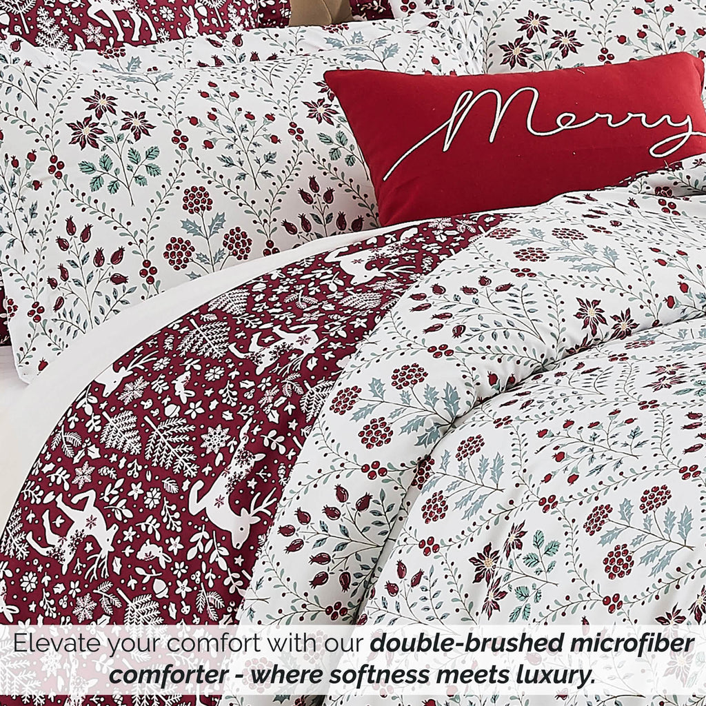 Southshore Fine Linens Holiday Harmony Oversized 7-Piece Comforter Set