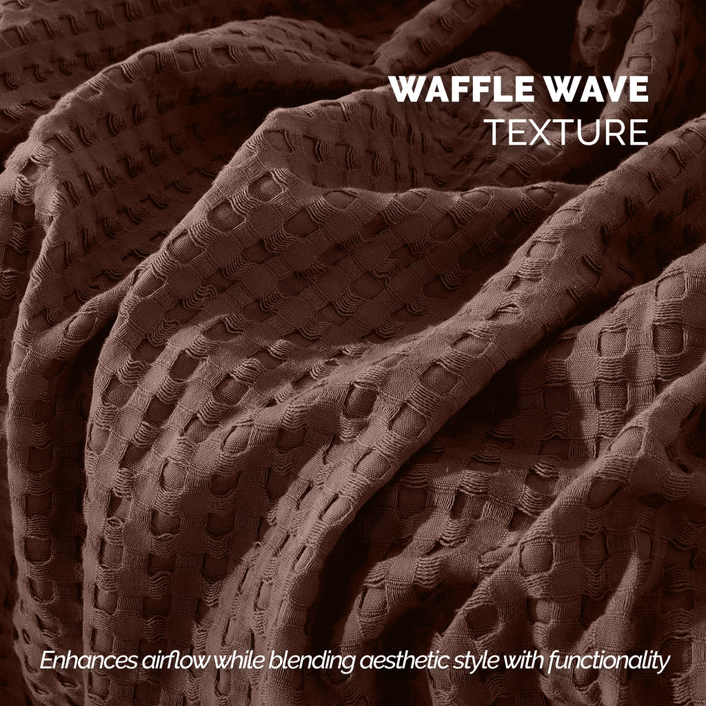 Elegant Comfort Cotton Waffle Blanket