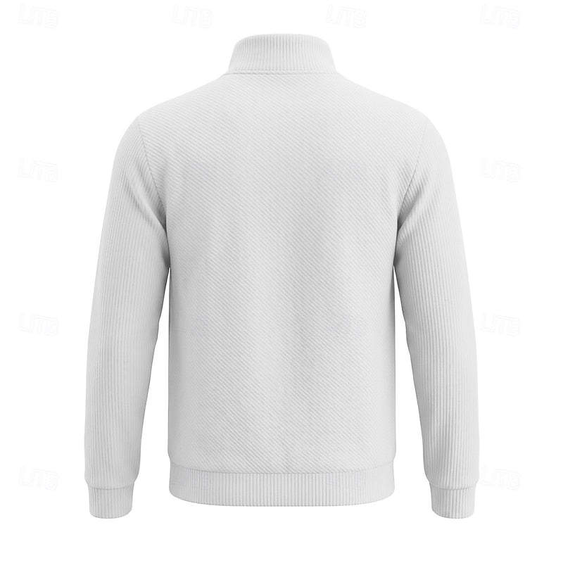 Grady | Strukturierter Quarter-Zip-Pullover