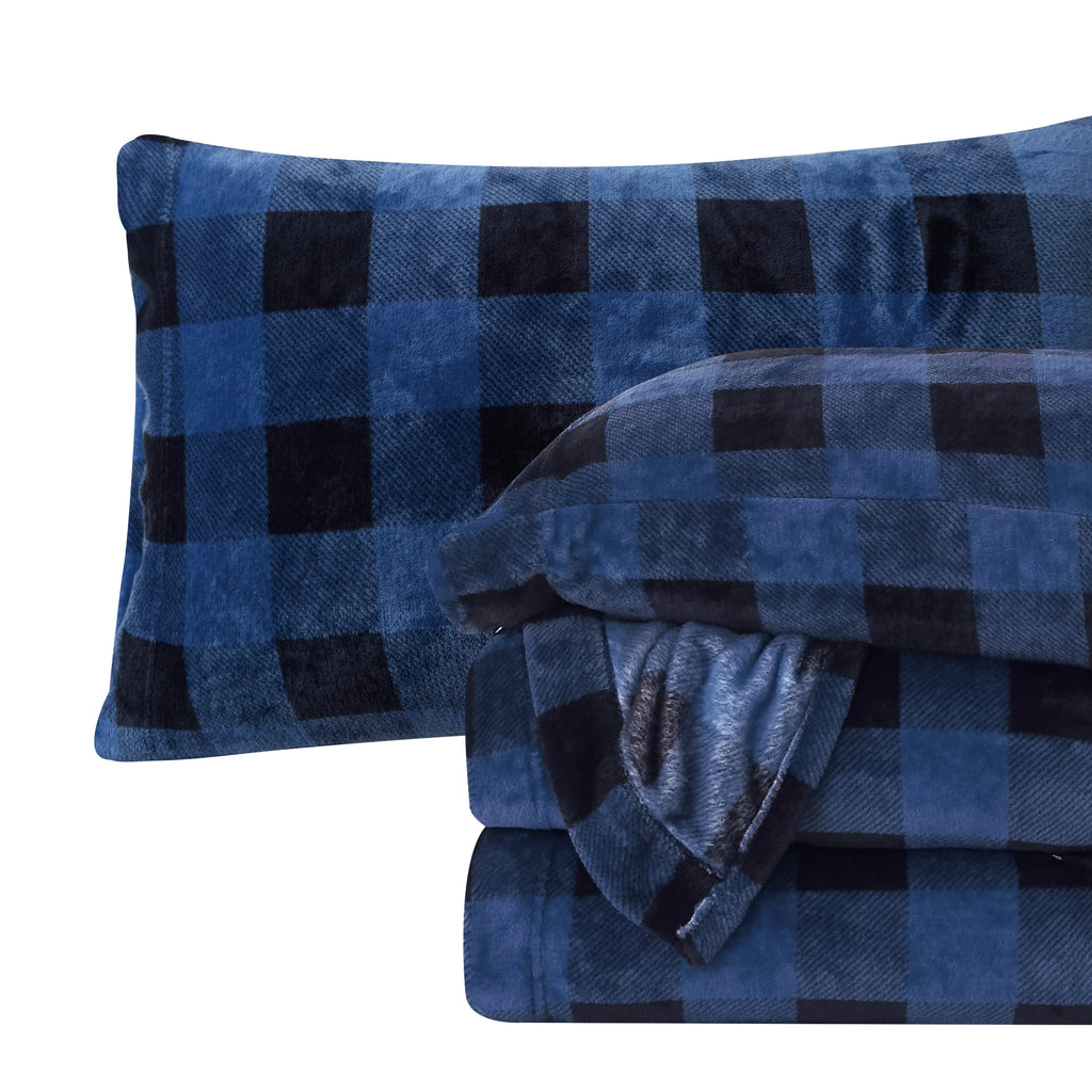 Elegant Comfort 4-Piece Velvet Plush Flannel Sheet Set