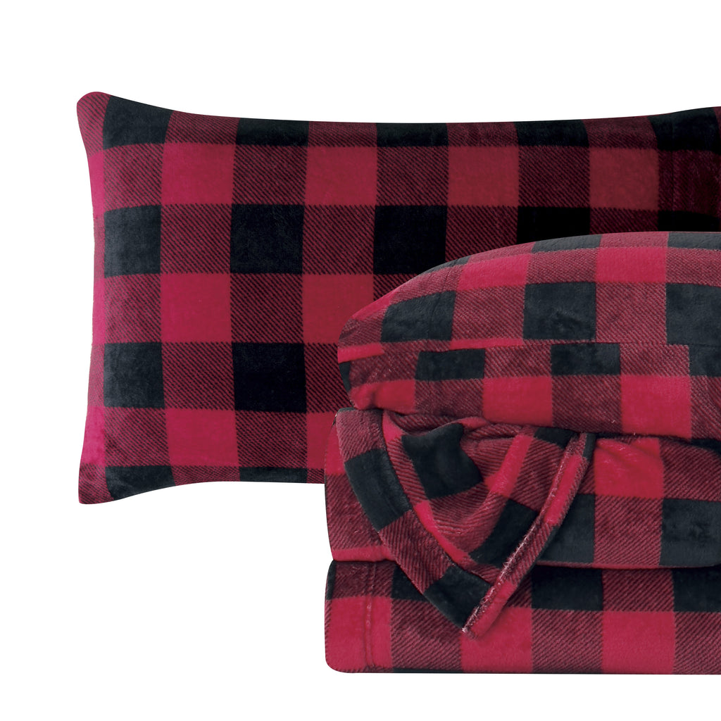 Elegant Comfort 4-Piece Velvet Plush Flannel Sheet Set