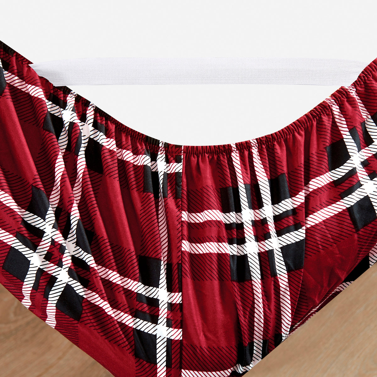 Elegant Comfort 6-Piece Plaid Pattern Bed Sheet Set - Soft as a Hotel Premium Quality