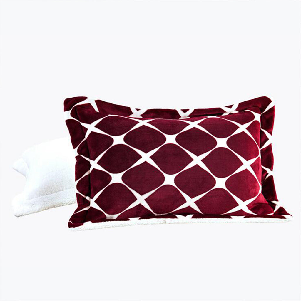 Elegant Comfort 3-Piece Micro-Suede Reversible Sherpa - Bloomingdale Pattern Comforter Set