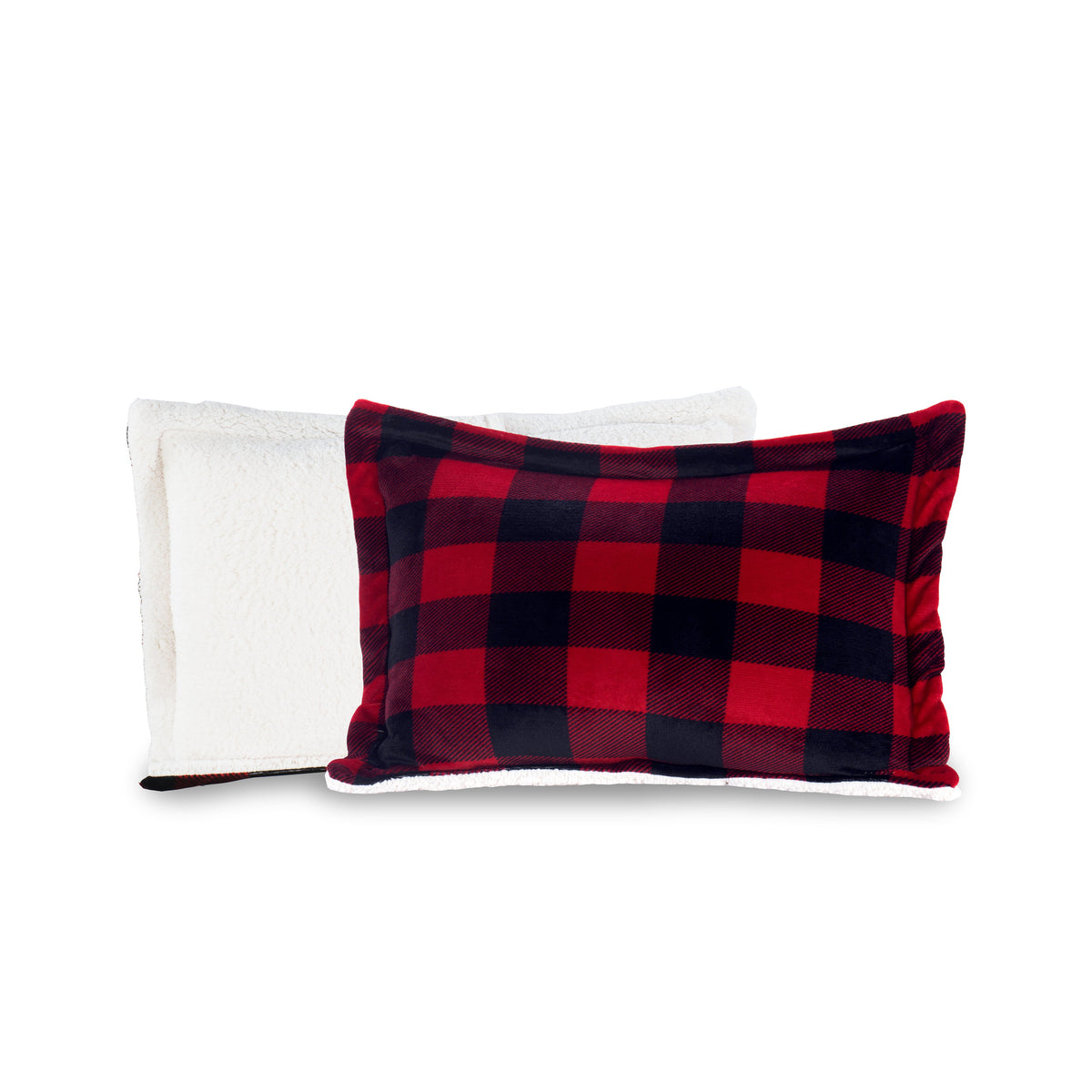 Elegant Comfort 3-Piece Buffalo Micro-Suede Reversible Sherpa - Lodge-Plaid Pattern Comforter Set