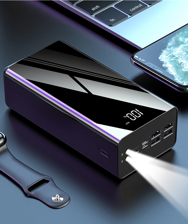 Portable Charger 50000mAh Large Power Bank LED Light Power Display Multi-Port USB-C Micro for an Everyday Personal Care Routine