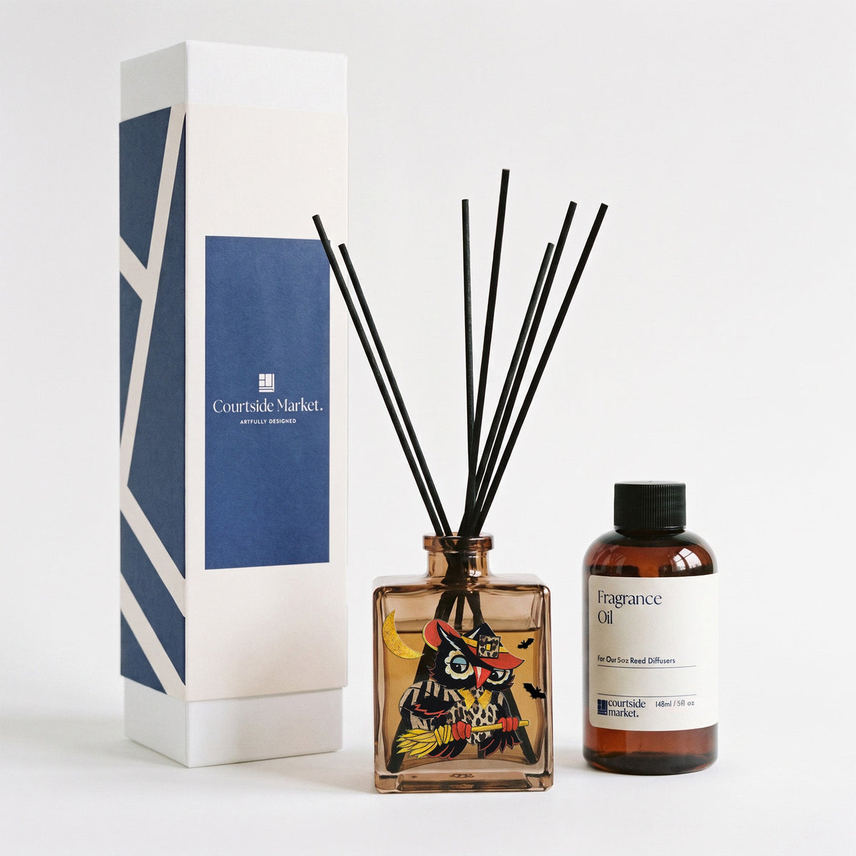 Vintage Halloween Owl - Spiced Pumpkin 5oz Oil Reed Diffuser Set