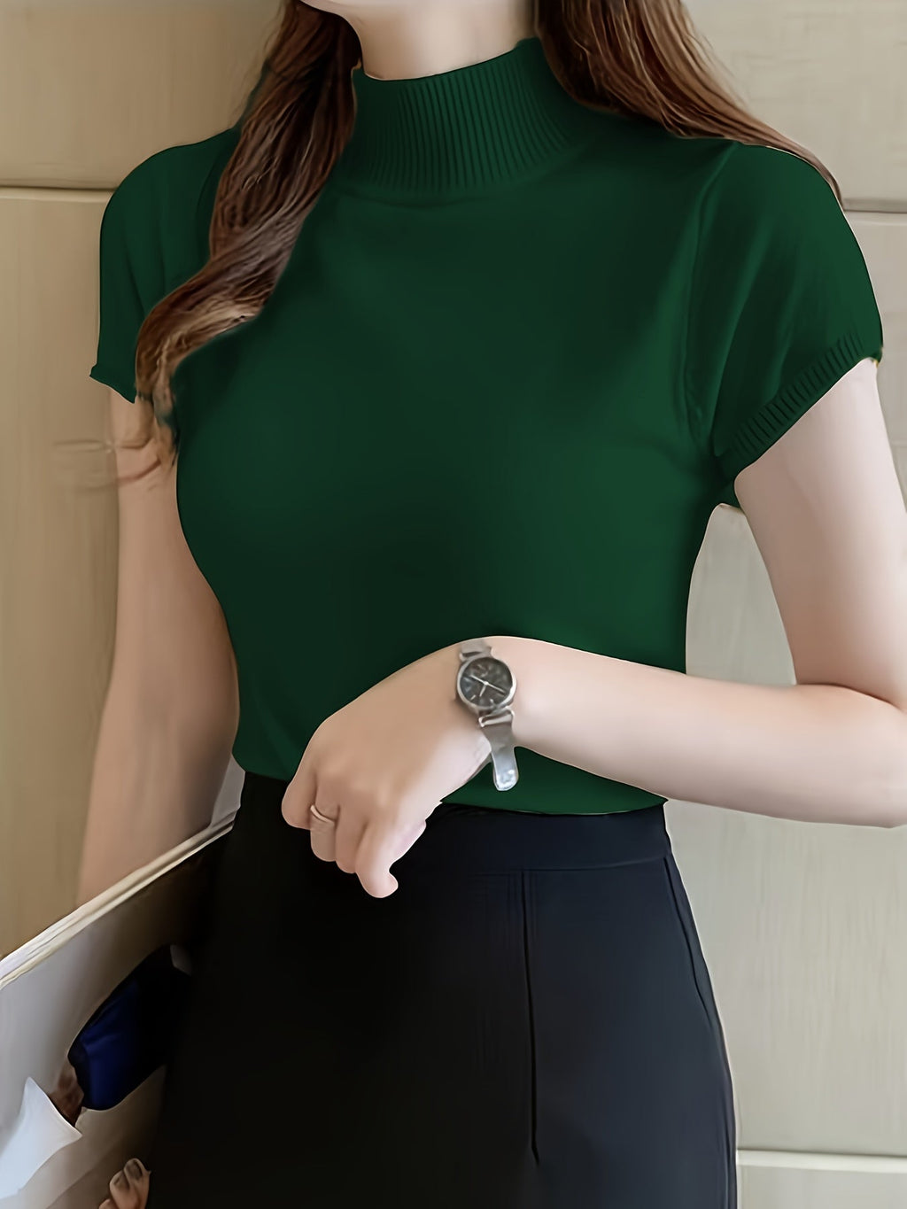 Camryn | Refined Half-Turtleneck Top