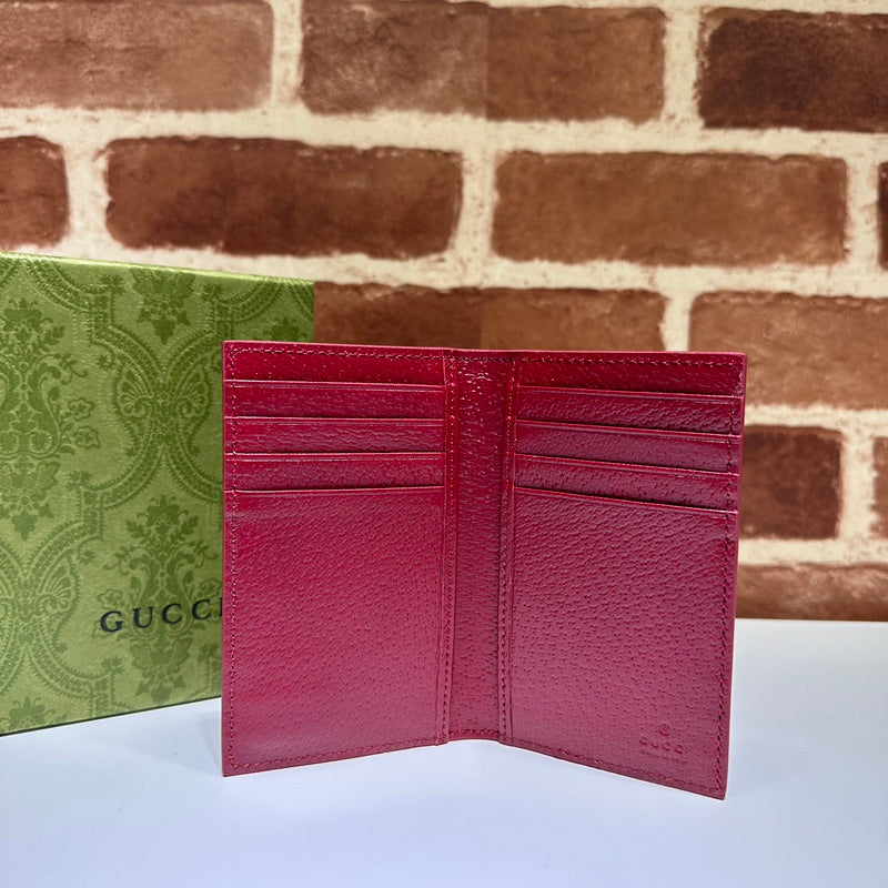 Gucci GG Supreme Card Holder Wallet – Beige Canvas Pink GG Hardware