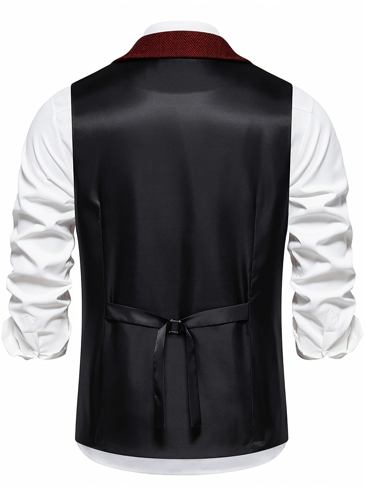 Silas | Herringbone Single-Breasted Waistcoat