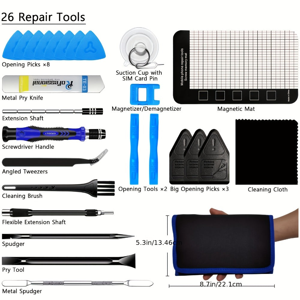 Electric Precision Screwdriver for Electronics Repair, Rechargeable 142-in-One Tool Kit with 120 Bits and 22 Tools