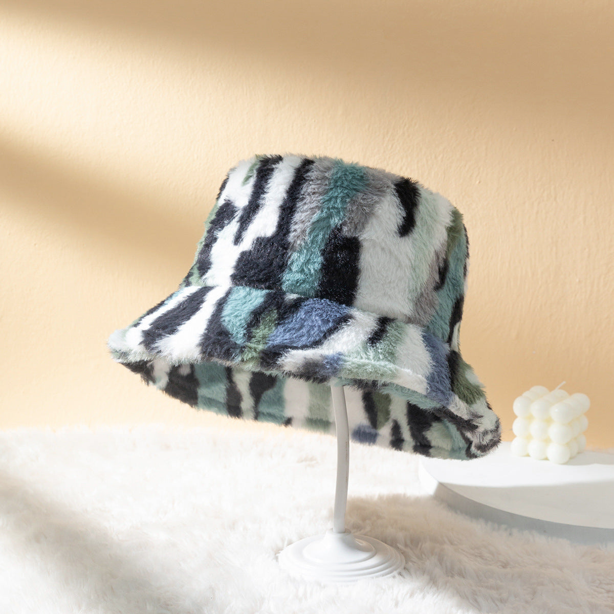 Claremore Zebra-Muster Polyester-Anglerhut, Medium