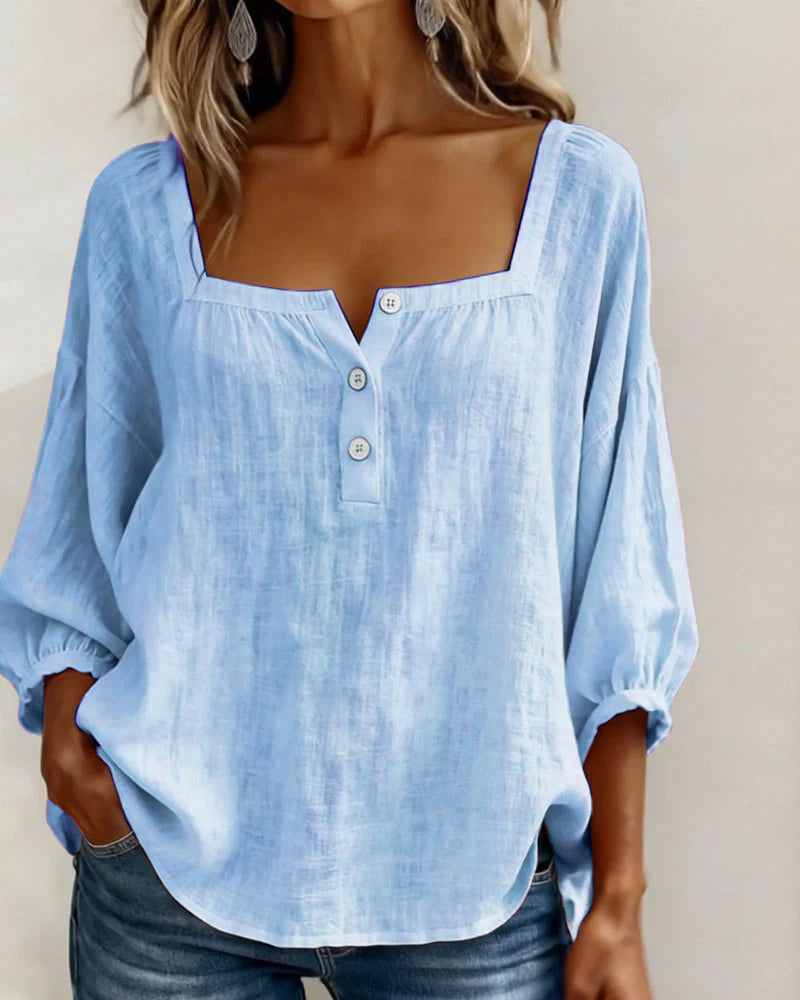 Orlinda | Stilvolle, lässige Bluse mit Puffärmeln