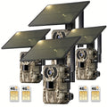 4G LTE Solar Trail Camera with App Alerts, Live View and Built-In SIM in One- to Four-Camera Packs