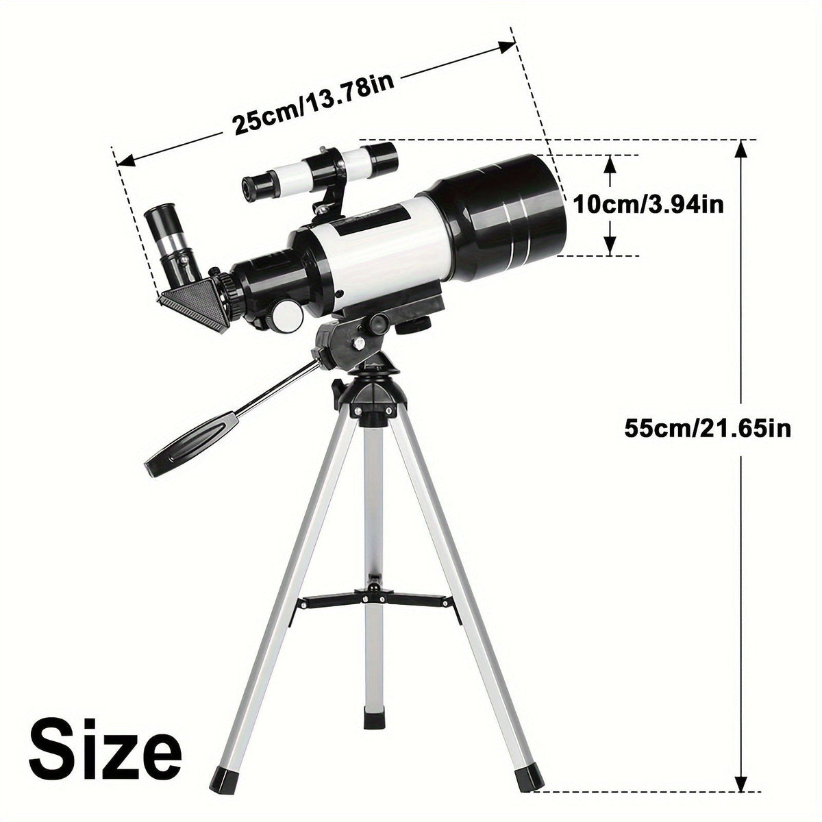 70 mm Refractor Telescope Kit with Five Color Labels, Tripod, Phone Holder and Two Eyepieces