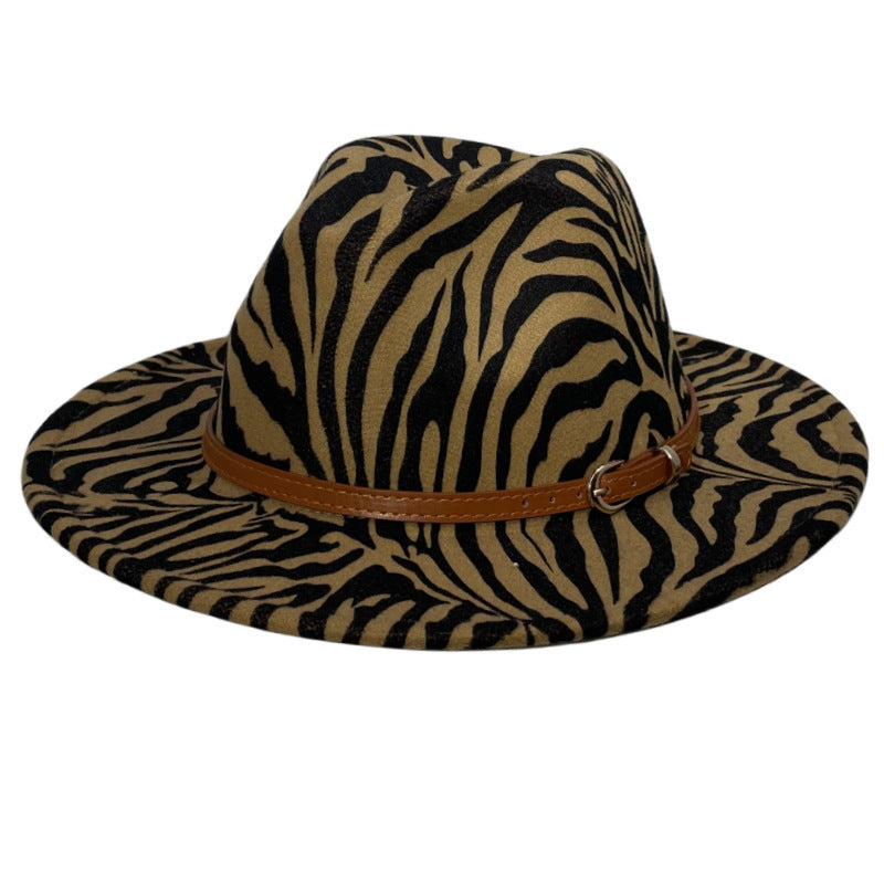 Sanderson Fedora-Hut aus Filz mit Animal-Print und Hutband