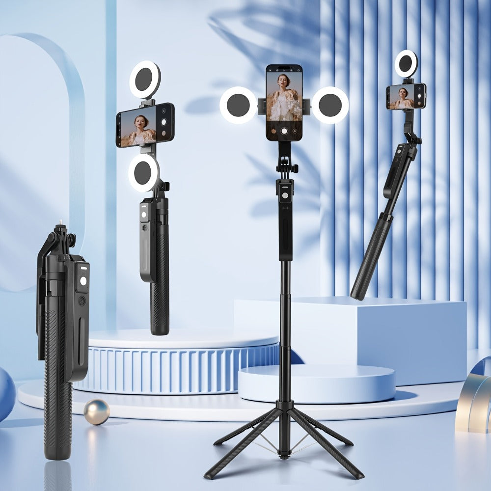 AI Tracking Tripod with Built-In LED Fill Light & Bluetooth Remote for an Everyday Personal Care Routine