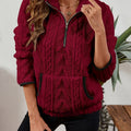 Thea | Textured Half-Zip Pullover