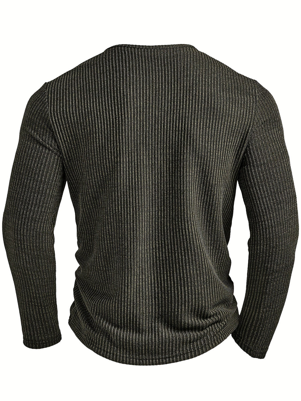 Malcolm | Geripptes Langarm-Henley-Shirt